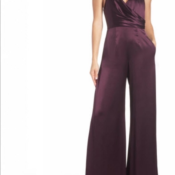 Jill Stuart Wrap Look Satin Jumpsuit - Picture 2 of 3